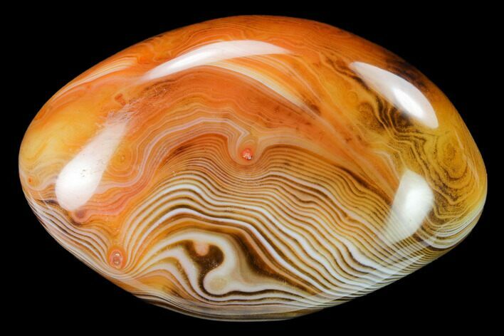 Polished, Banded Carnelian Agate - Madagascar #145962